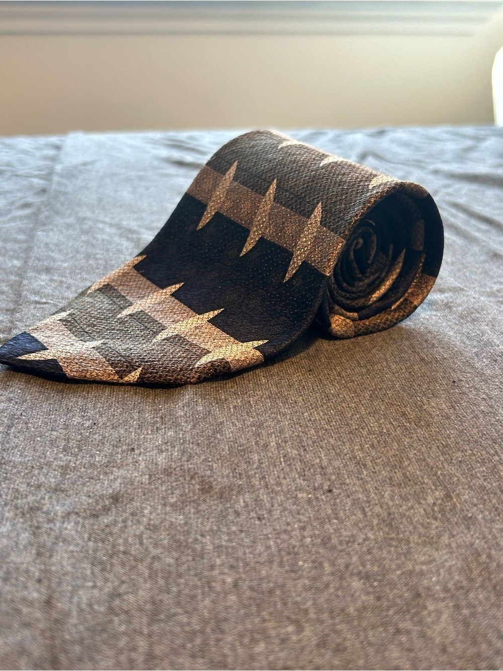 Stafford Executive Grey and Blue striped tie - Vintage & Italian